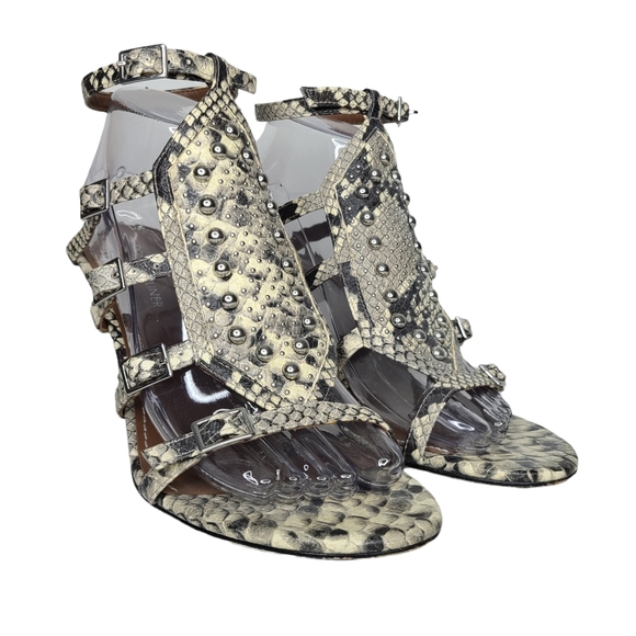 Donald J. Pliner Tenasp Leather Heel Sandals Size 9.5 - Picture 1 of 11